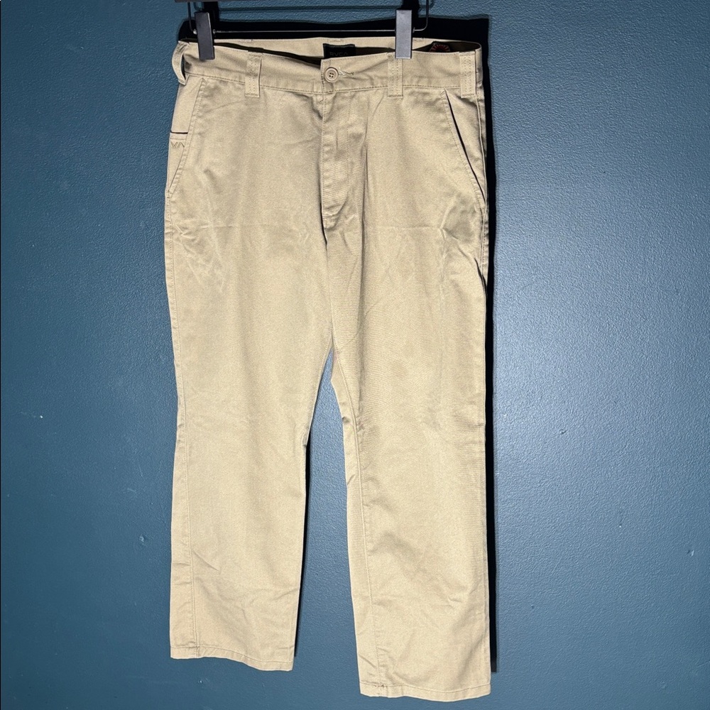 RVCA Men’s Tan Straight The Week-End Chino Size 32